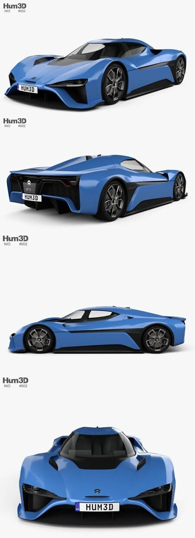蔚来汽车 NIO EP9 3D跑车汽车模型下载（OBJ,FBX,MAX,C4D）