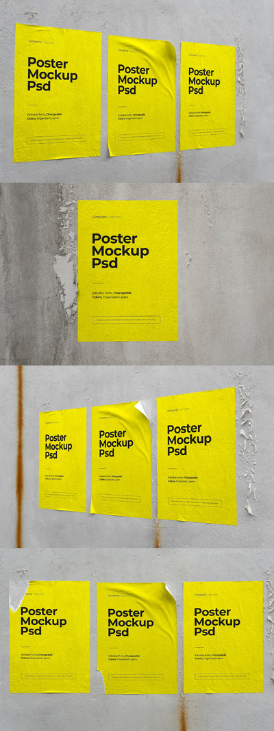 A4城市海报模型 (PSD)