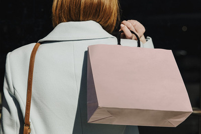 极简纸袋纯色设计模型 (PSD)