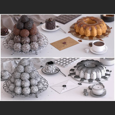 甜点3D模型（OBJ,FBX,MAX）