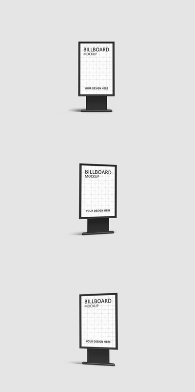 室内海报框架广告样机 (PDF,PSD)