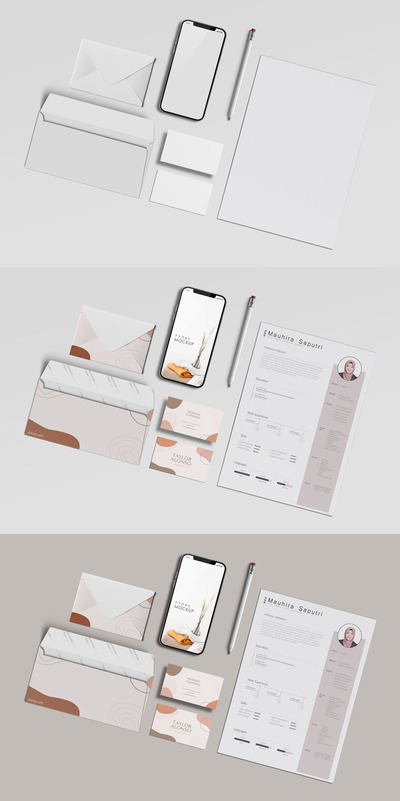 企业品牌+iPhone手机 UI 整体设计展示样机 (PSD,PDF,JPG)
