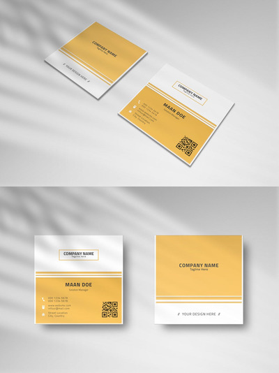 方形卡片名片设计展示样机 (PSD,PDF)