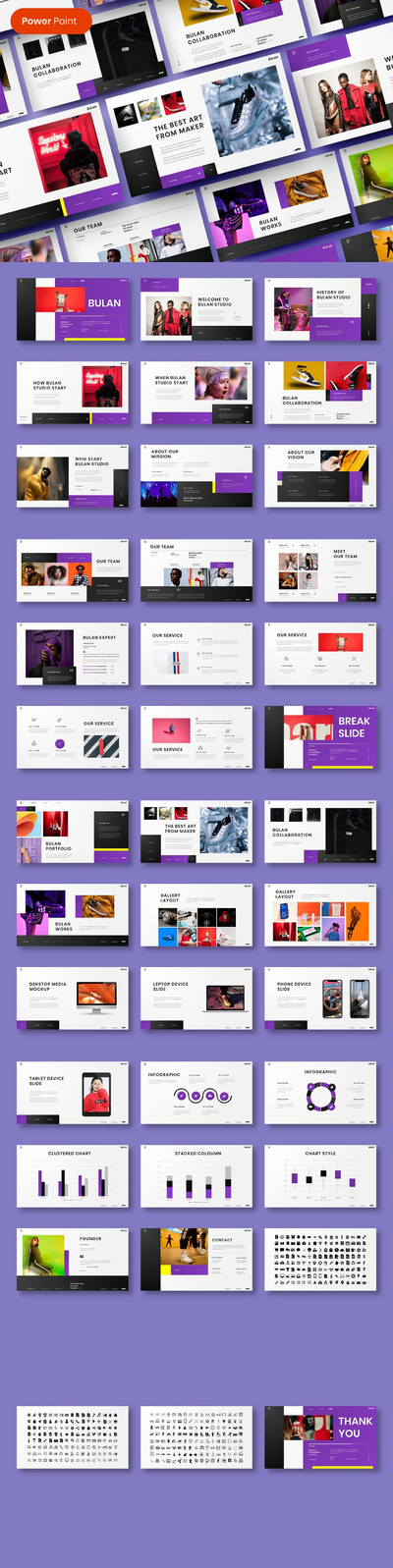 清新时尚高端简约多用途的高品质商业商务powerpoint幻灯片演示模板（pptx）