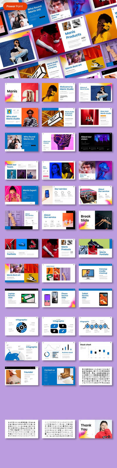 时尚高端简约清新商业商务powerpoint幻灯片演示模板（pptx）