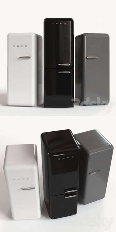 SMEG个性家用冰箱3D模型下载（Max,Obj,Fbx）