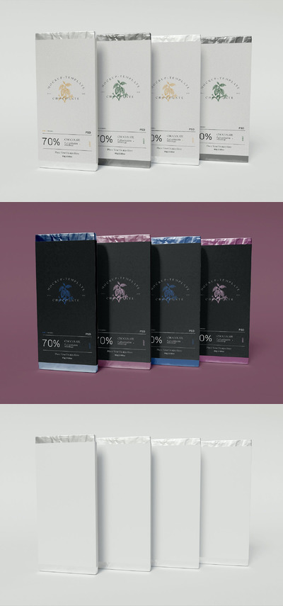 巧克力包装设计模型 (PSD)