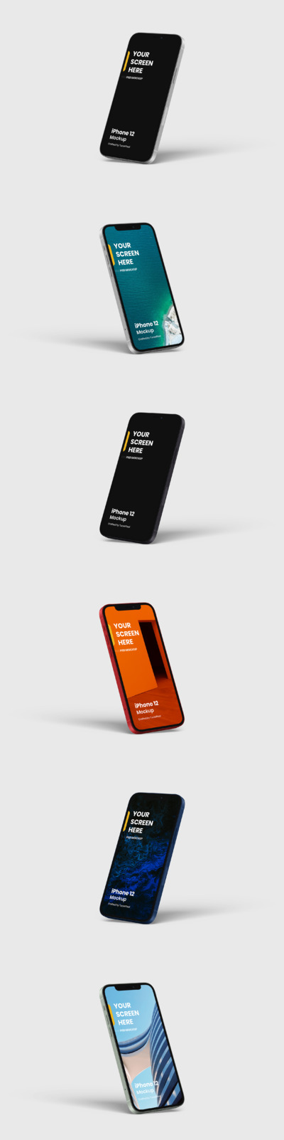 高端iPhone 12 手机样机 (PSD)