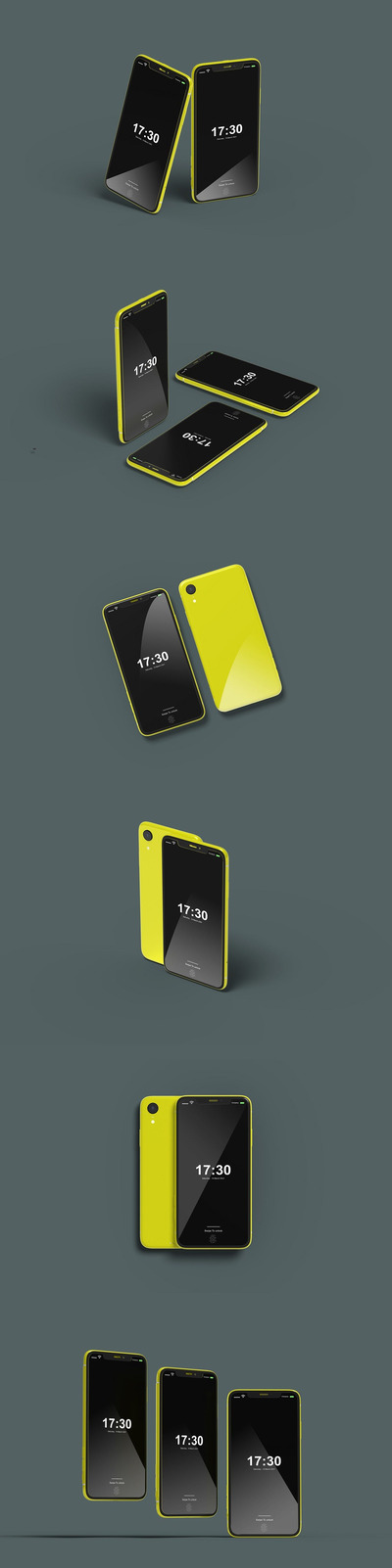 高端iPhone Xr手机样机(PSD,PDF)