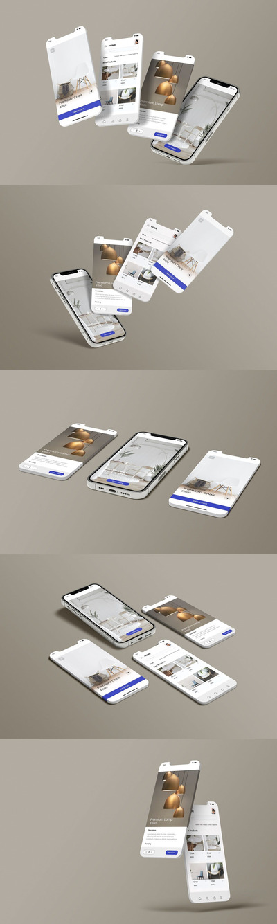 应用屏幕手机模型Vol 02 (PSD)