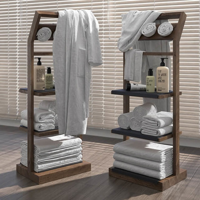 木质浴室置物架3D模型（OBJ,FBX,MAX）