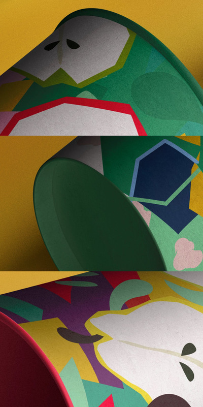 高端图案纸杯样机 (PSD)