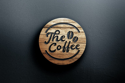 木制logo设计展示样机（PSD）