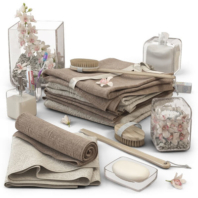 毛巾和洗簌用品3D模型（OBJ,FBX,MAX）