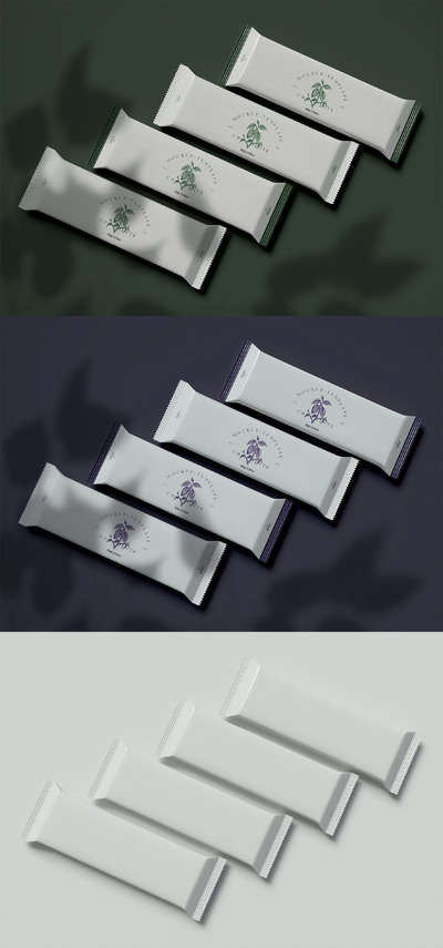 巧克力棒包装模型(PSD)