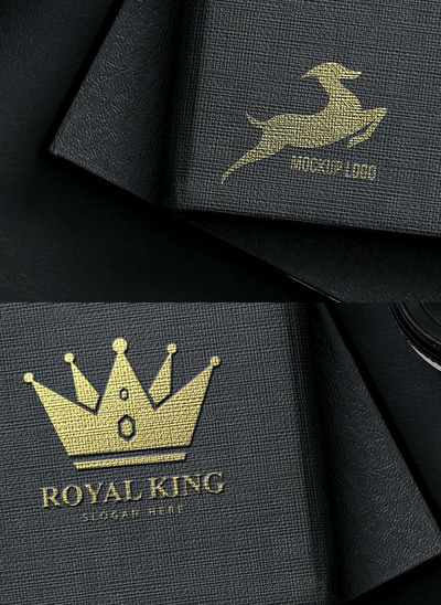 金色书籍页面logo模型(PSD,JPG)