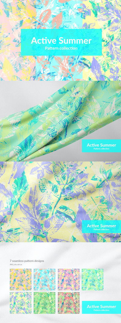 抽象时尚高端多用途的清新夏季背景底纹纹理集合