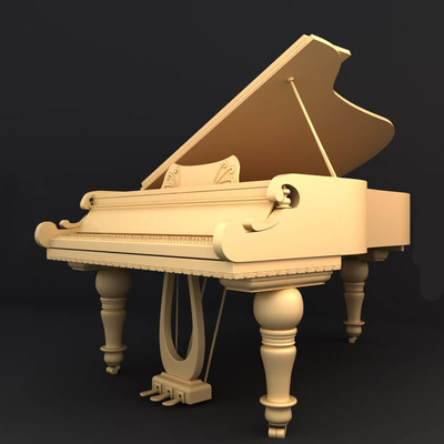 三角钢琴3D模型（OBJ,FBX,MAX）