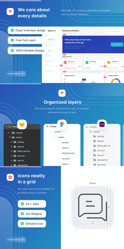 运动监控仪表盘模板 (FIG,SKETCH,XD)