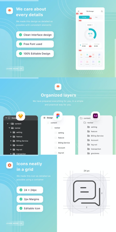 文件管理手机App (FIG,SKETCH,XD)