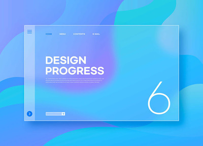 渐变模糊背景网站着陆页设计模板 (psd)