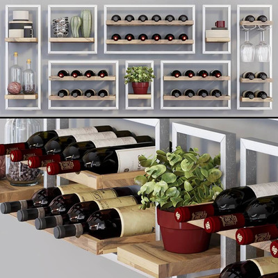 葡萄酒货架3D模型（OBJ,FBX,MAX）