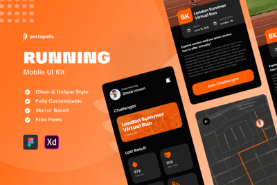 计步移动App工具包(FIG,XD)