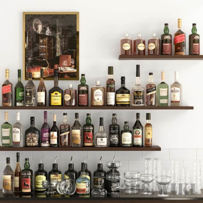 酒吧产品展示柜3D模型（OBJ,FBX,MAX）