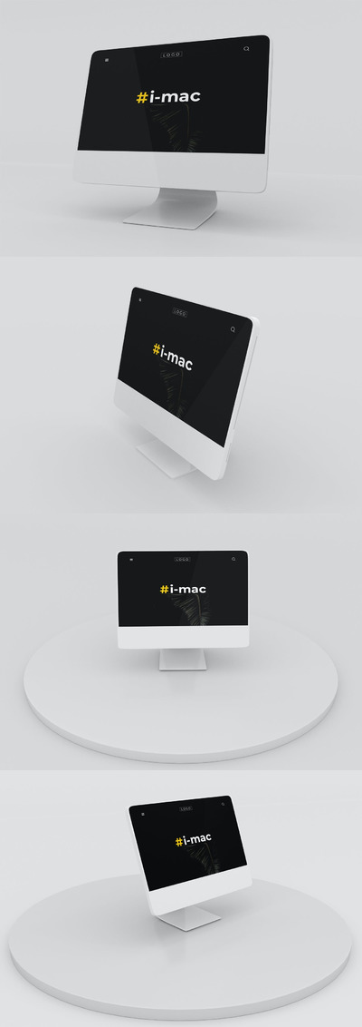 独家高端新款iMac 2021电脑样机 - Vol 03 (PSD)