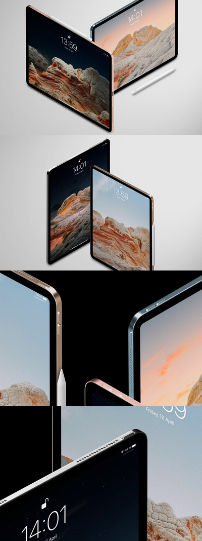 iPad 等距展示样机(PSD)