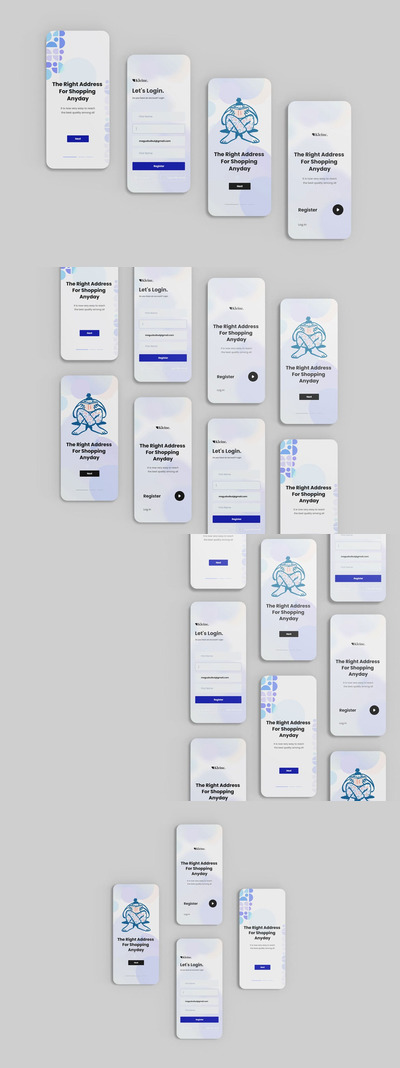 手机App UI 多屏幕模型(PSD,PDF)