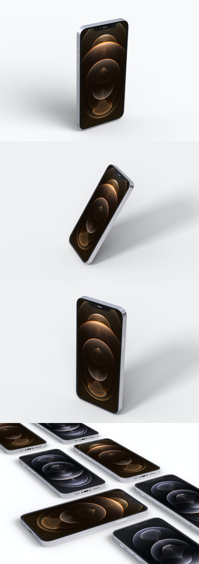 高端iPhone 12 Pro产品样机 - Vol 05 (PSD)