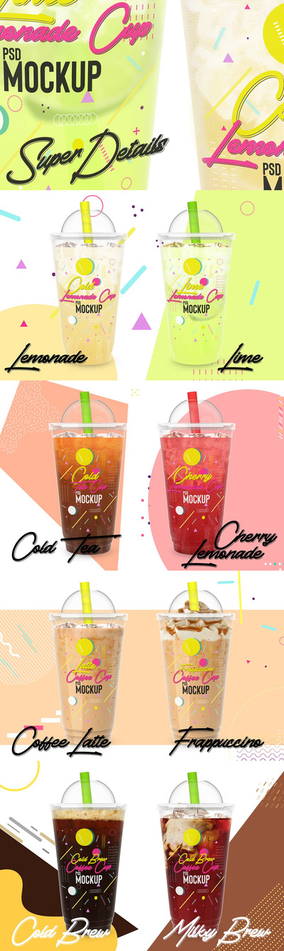 冷饮塑料杯包装样机 (PSD)