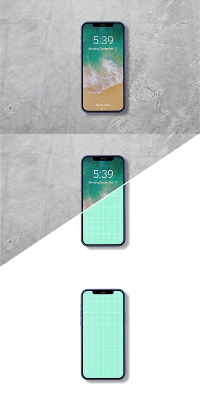 高端iPhone智能手机样机 (PSD)