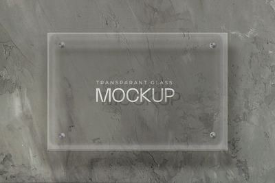 透明玻璃logo模型 (PSD)