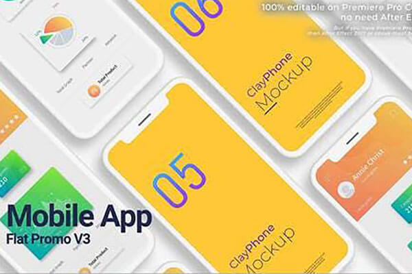 移动App应用界面演示视频PR模板[aep,mogrt]