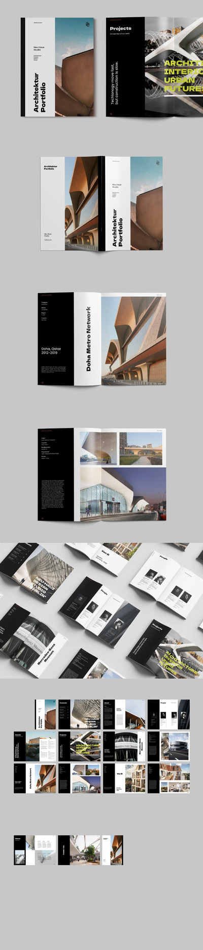 时尚高端专业的房地产楼书宣传册画册杂志设计模板