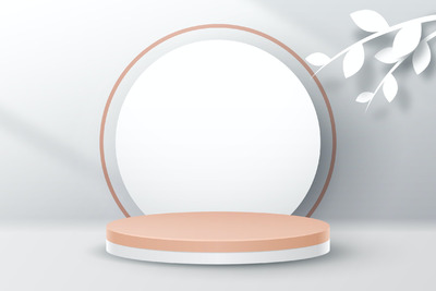 白色圆圈站台样机 (AI,EPS,PSD,JPG)