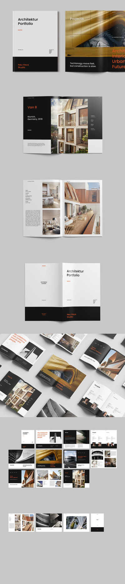 时尚高端专业的高品质多用途房地产楼书画册宣传册杂志房地产楼书设计模板