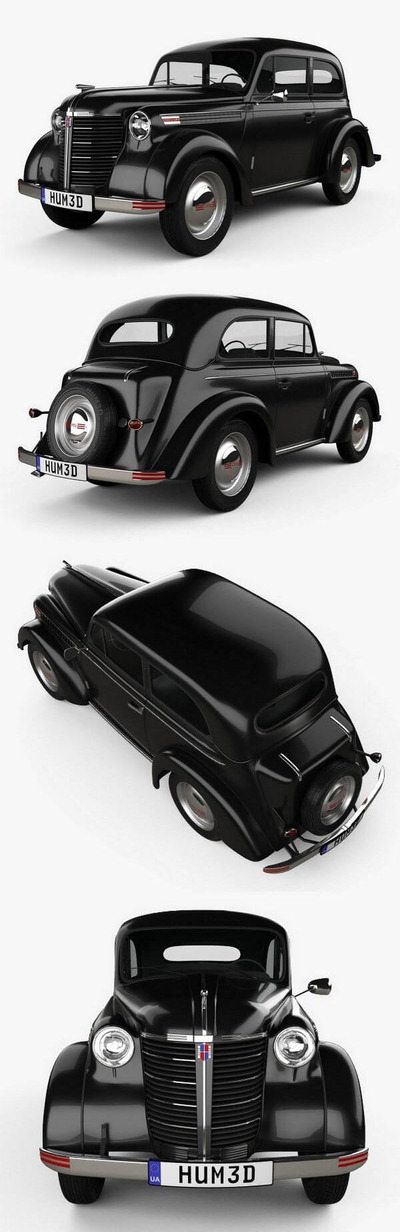 欧宝 Opel Olympia 1938 老爷车汽车3D模型下载（FBX,OBJ,MAX,C4D）