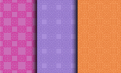 抽象几何部落风格无缝图案背景[eps]