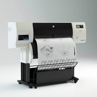 HP Designjet T7100打印机3D模型（OBJ,FBX,MAX）