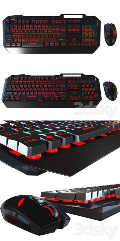 酷炫游戏背光机械键盘3D模型下载（OBJ,MAX,FBX）