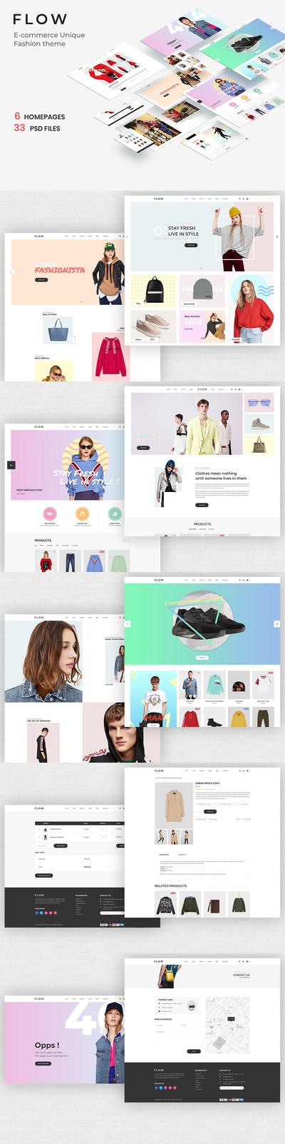 极简主义电商网页UI模板(PSD)