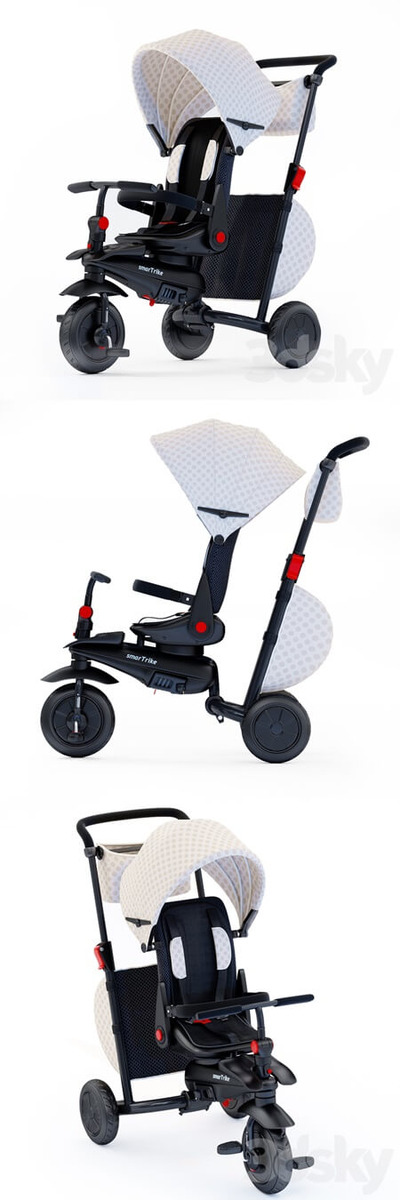 多功能儿童手推车自行车3D模型下载（FBX,OBJ,MAX）