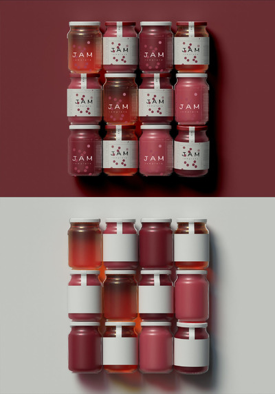 高端酱料瓶子展示样机 (PSD)