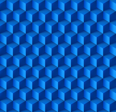 立体蓝色方块抽象几何背景矢量图 [eps]