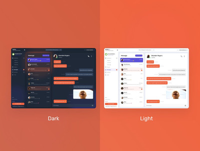 聊天和消息管理仪表板模板(FIG,SKETCH,XD)