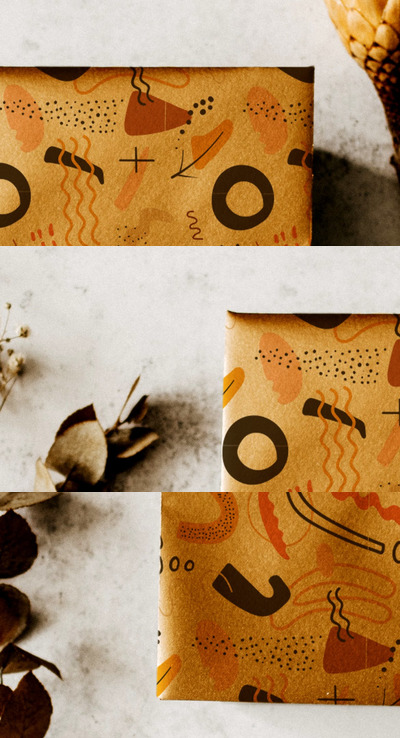 礼品纸张包装样机 (PSD)