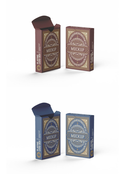 扑克包装设计样机 (PSD)